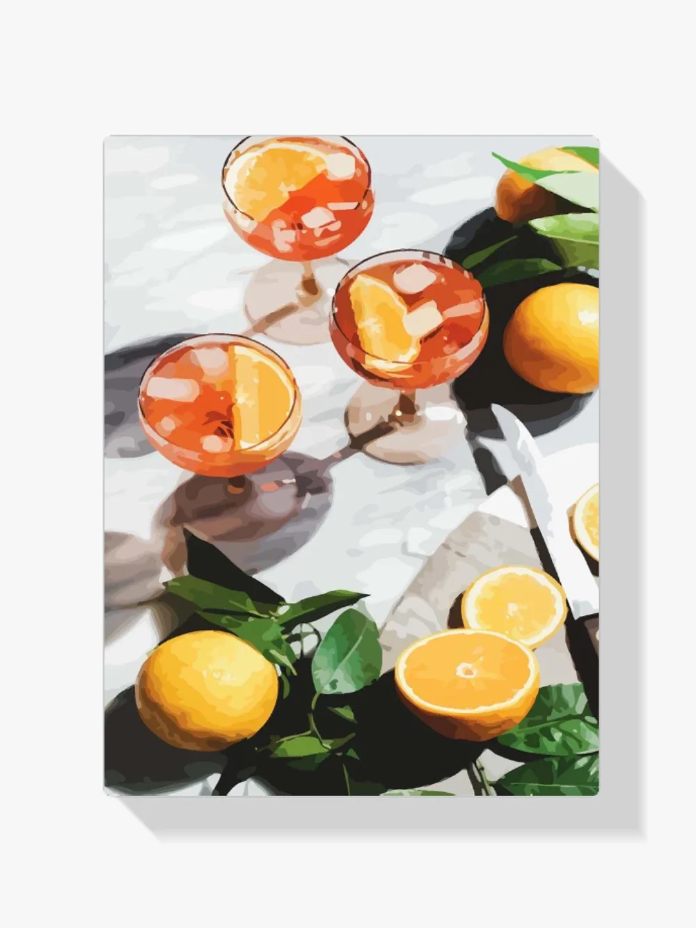 Pintar por números Bebidas veraniegas de naranja