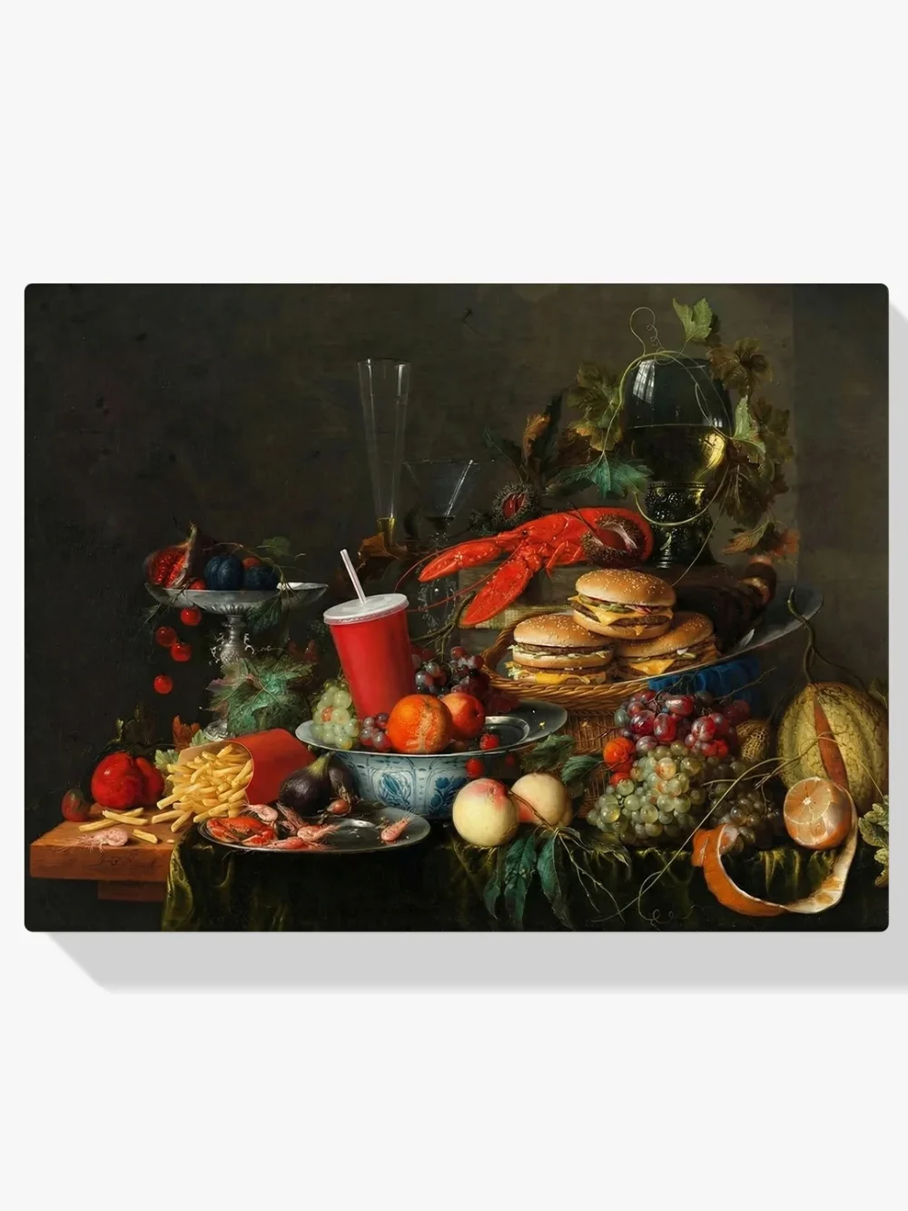 Pintar por números Bodegón con comida rápida