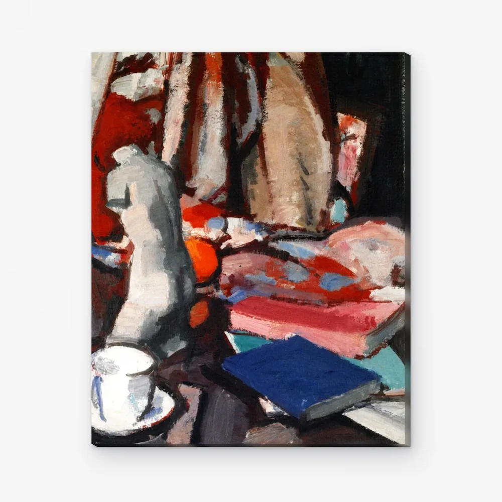 Pintar por Números - Bodegón con estatuilla y libros