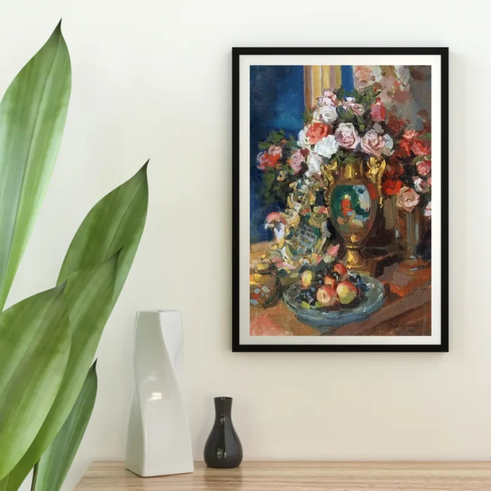 Pintar por números Bodegón con rosas - Konstantin Korovin – foto 4