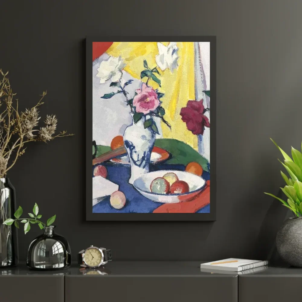 Pintar por números Bodegón con rosas sobre fondo amarillo – foto 3