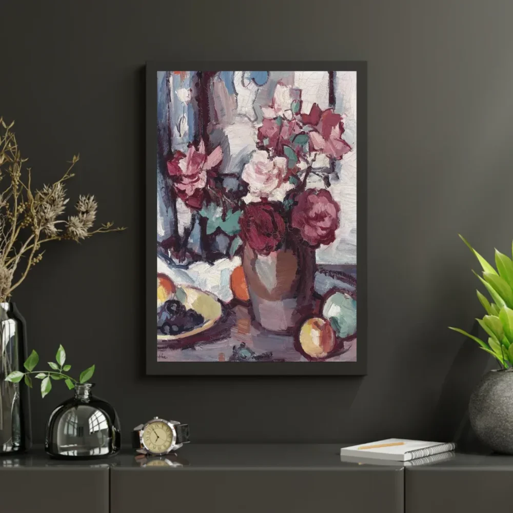 Pintar por números Bodegón con rosas, uvas y manzanas – foto 3