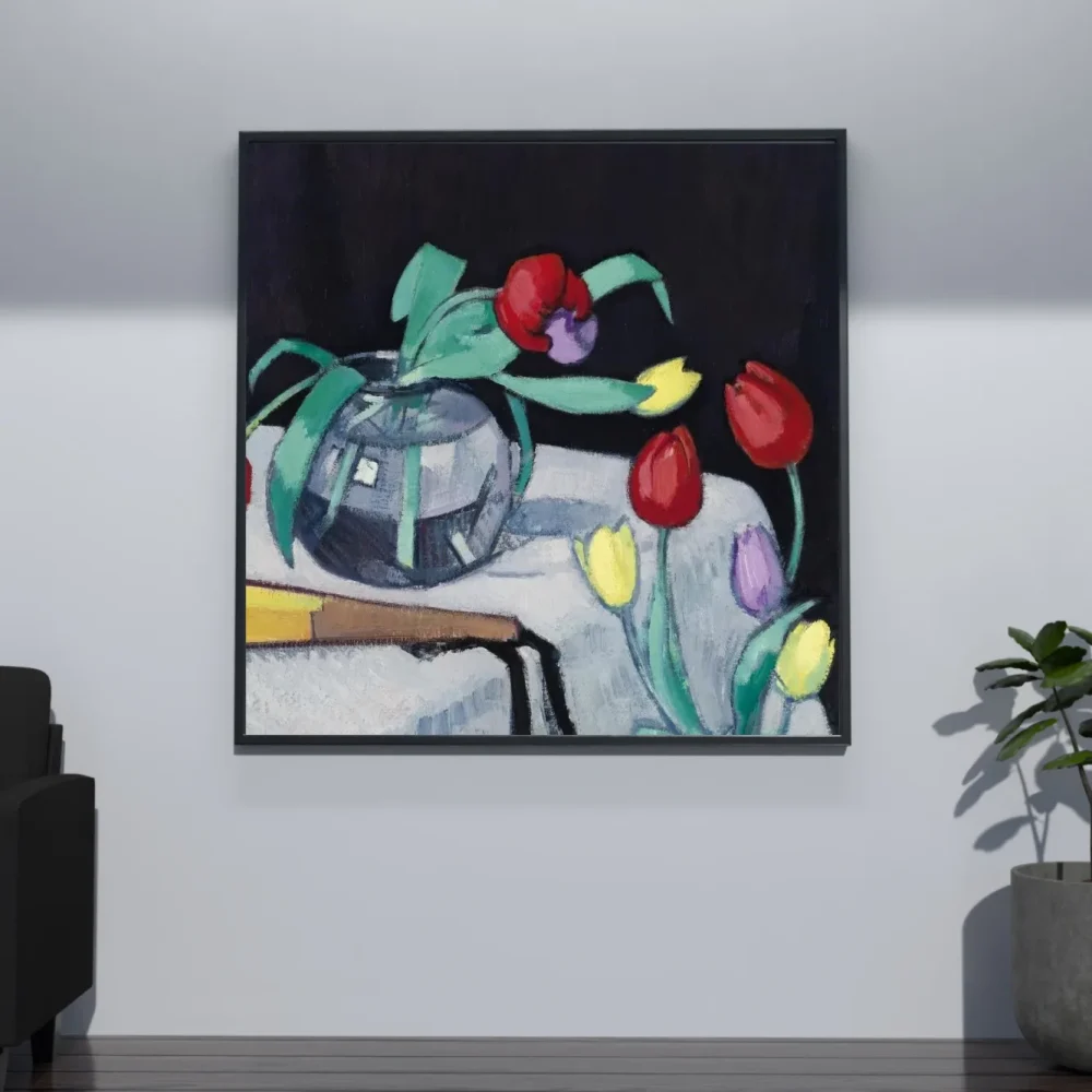 Pintar por números Bodegón con tulipanes sobre fondo negro – foto 4