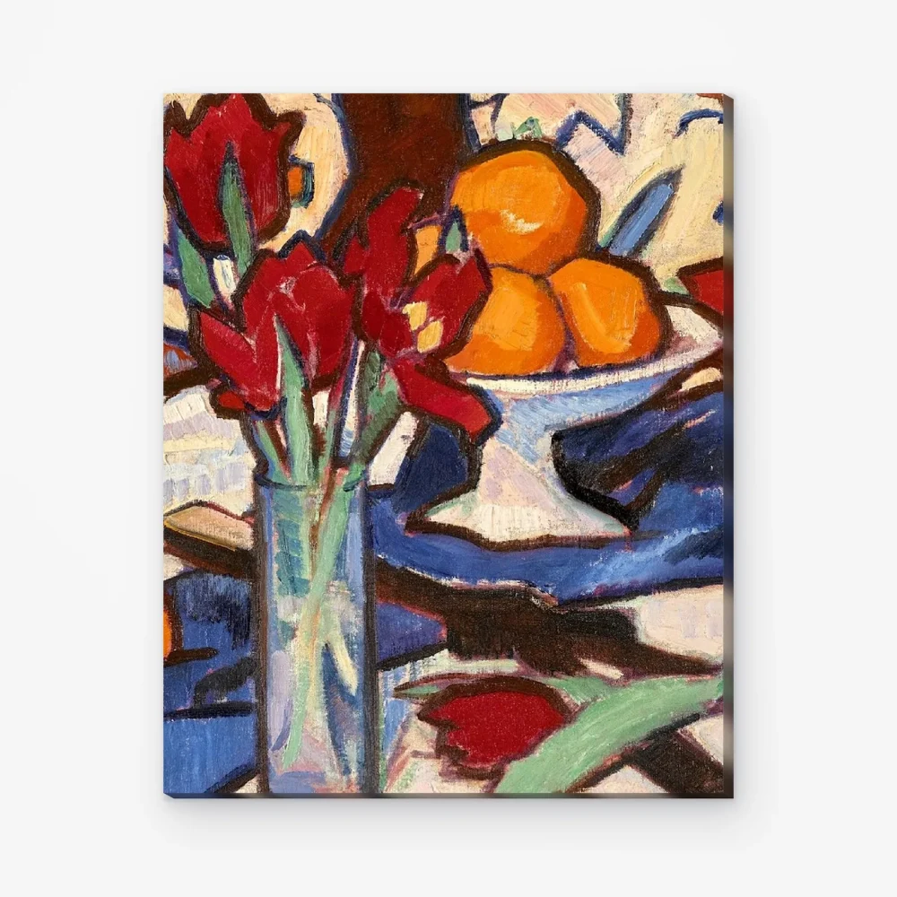 Pintar por Números - Bodegón con tulipanes y naranjas