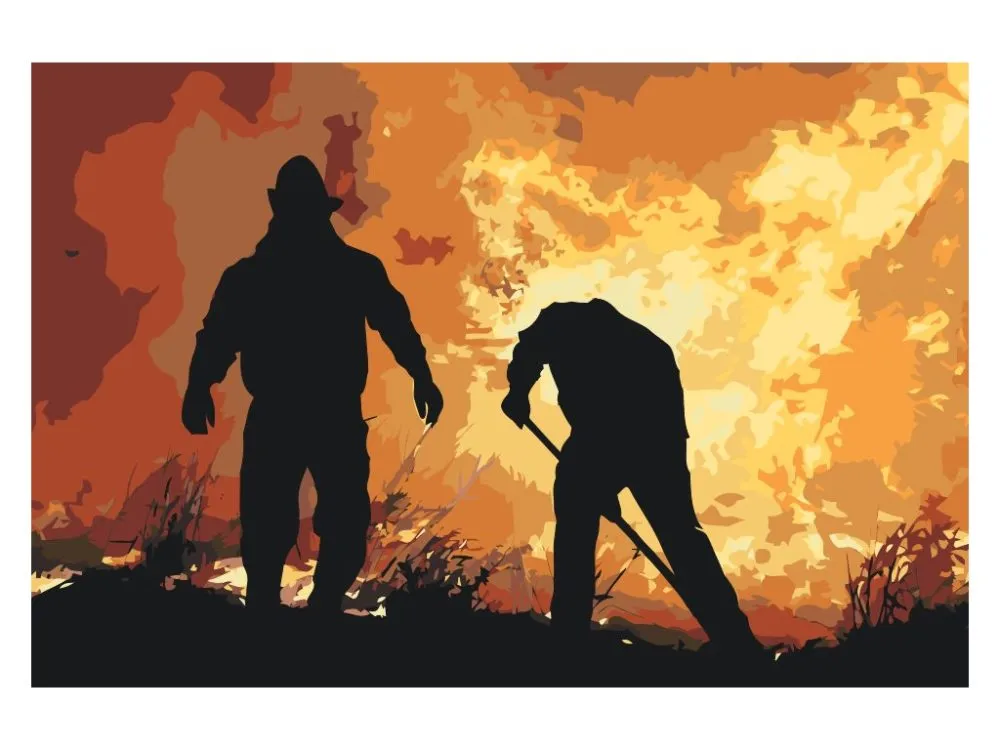 Pintar por números Bomberos en acción – foto 2