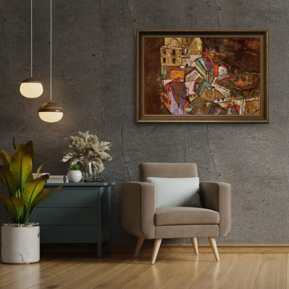 Pintar por números Borde de la ciudad o Media luna de Krumau III – foto 2