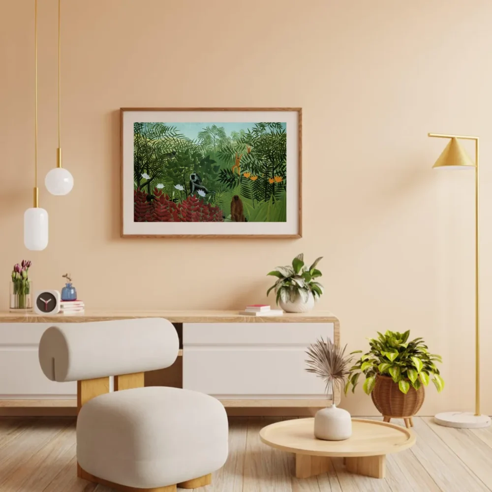 Pintar por números Bosque tropical con monos y serpientes – foto 3