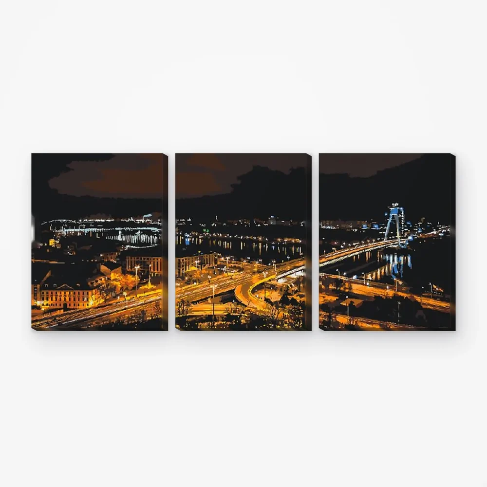 Pintar por Números - Bratislava de noche (set de 3)