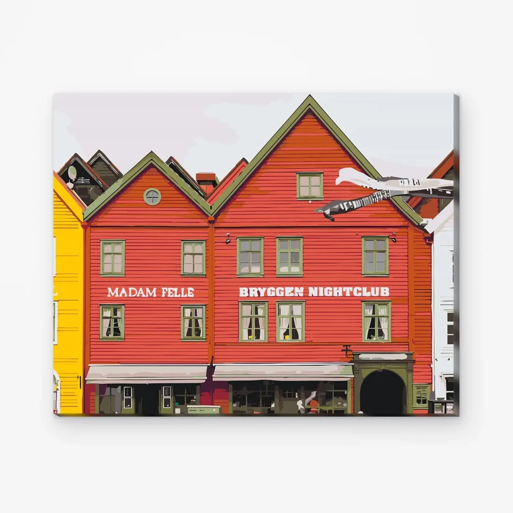 Pintar por Números - Bryggen, Noruega