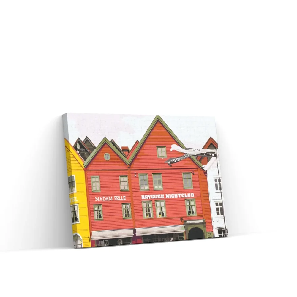Pintar por números Bryggen, Noruega