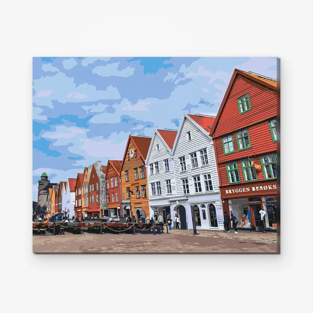 Pintar por Números - Bryggen, Noruega 2