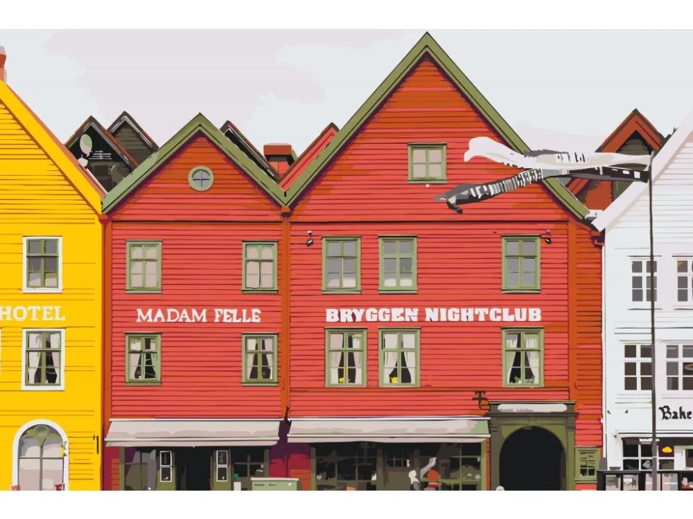 Pintar por números Bryggen, Noruega – foto 2
