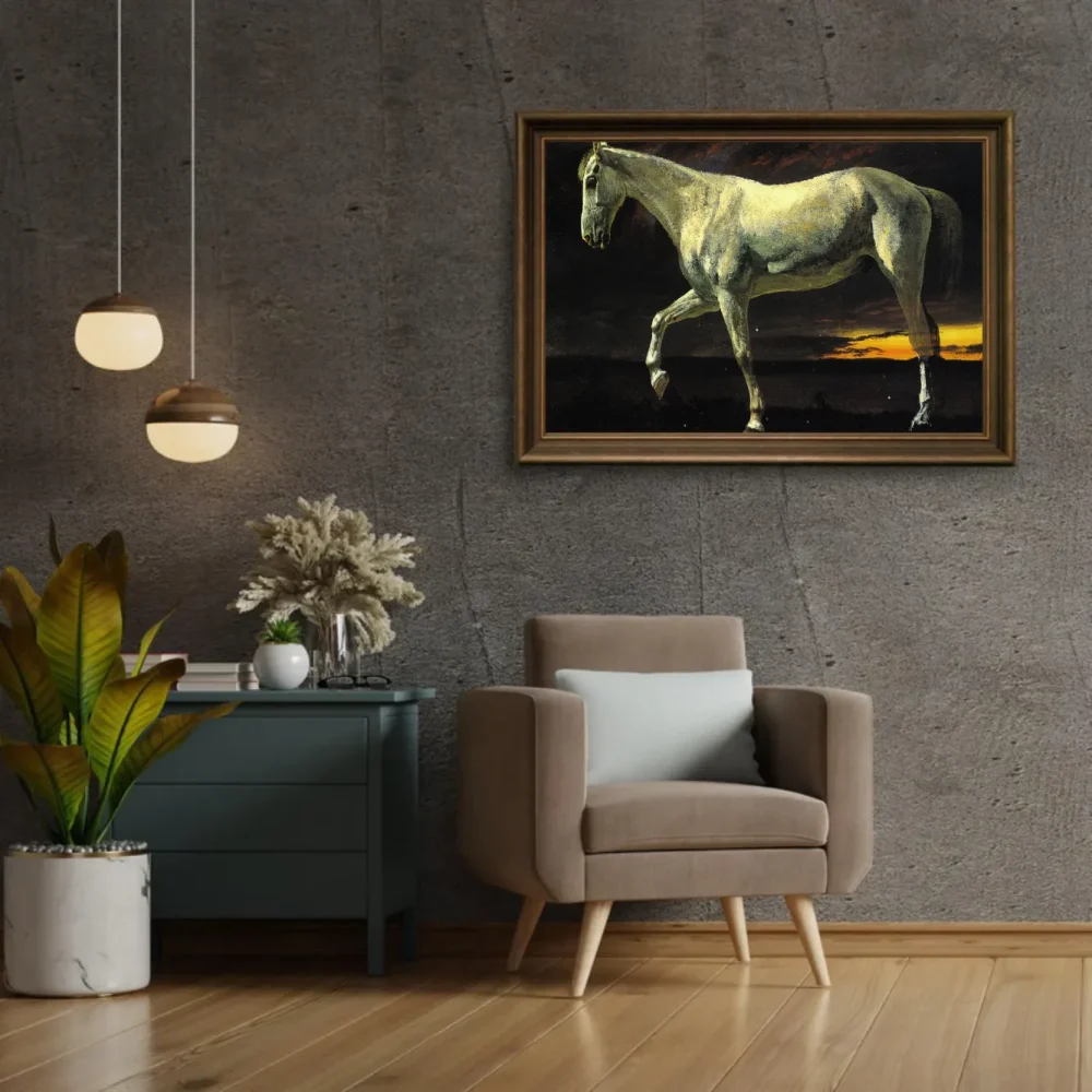 Pintar por números Caballo blanco al atardecer – foto 2