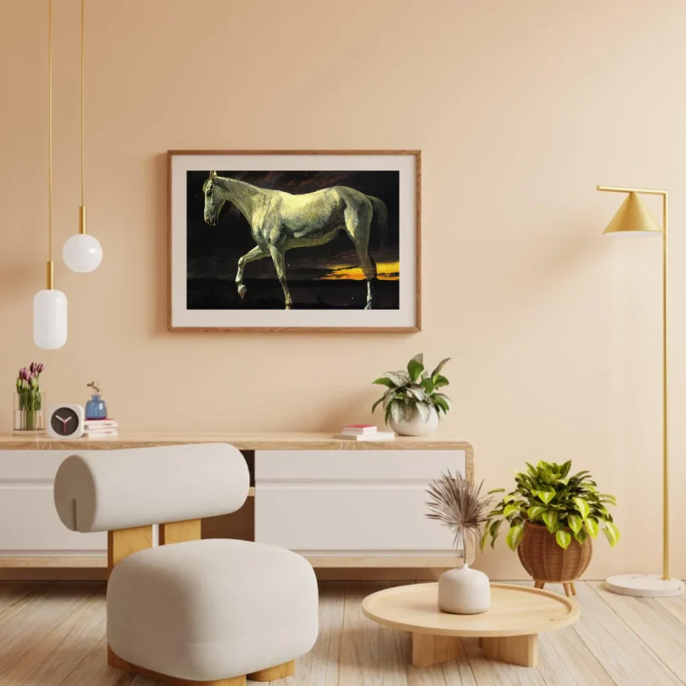 Pintar por números Caballo blanco al atardecer – foto 3