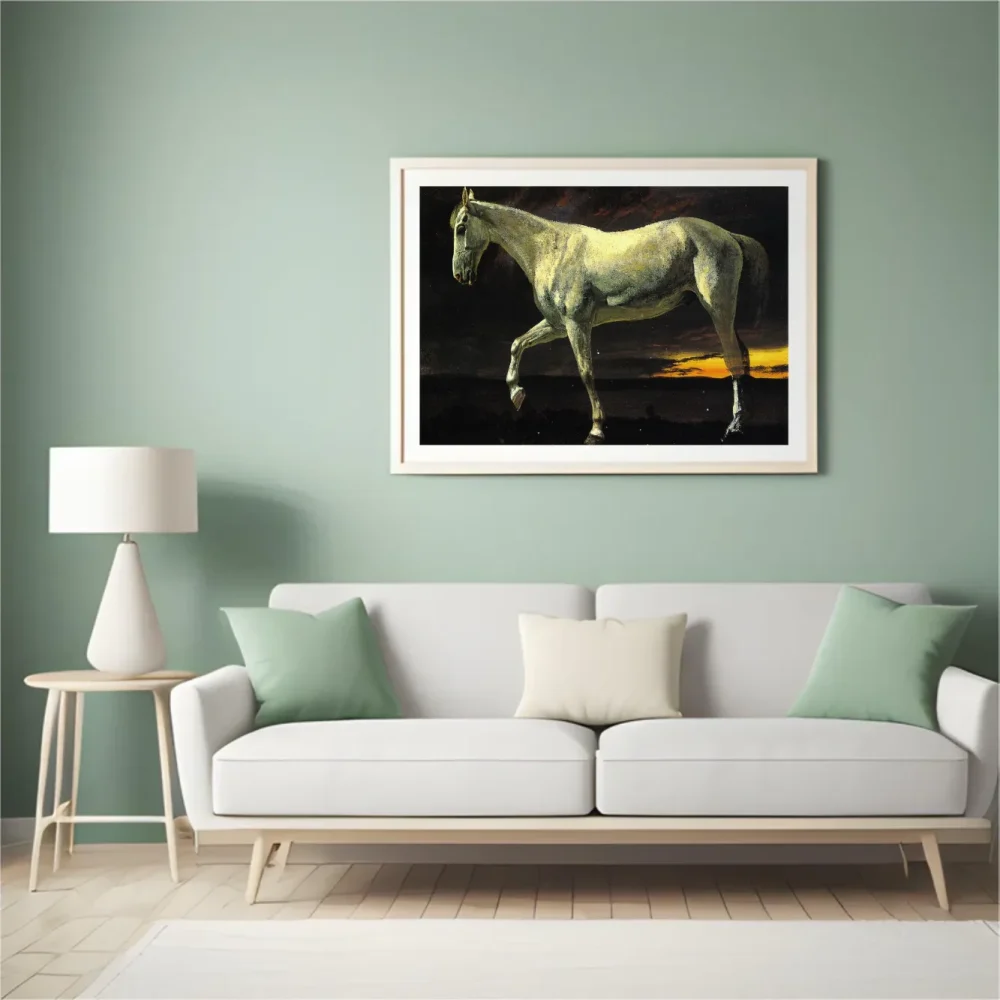 Pintar por números Caballo blanco al atardecer – foto 4