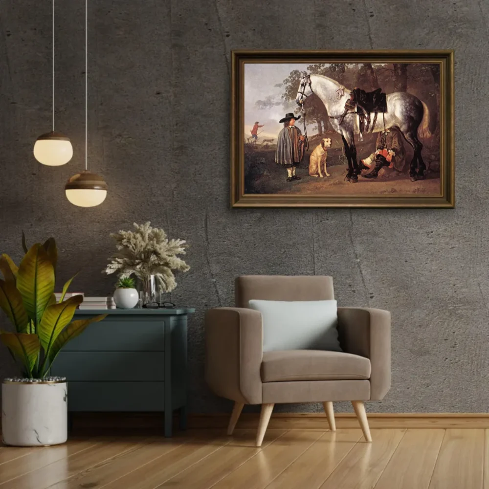 Pintar por números Caballo tordo en un paisaje – foto 2