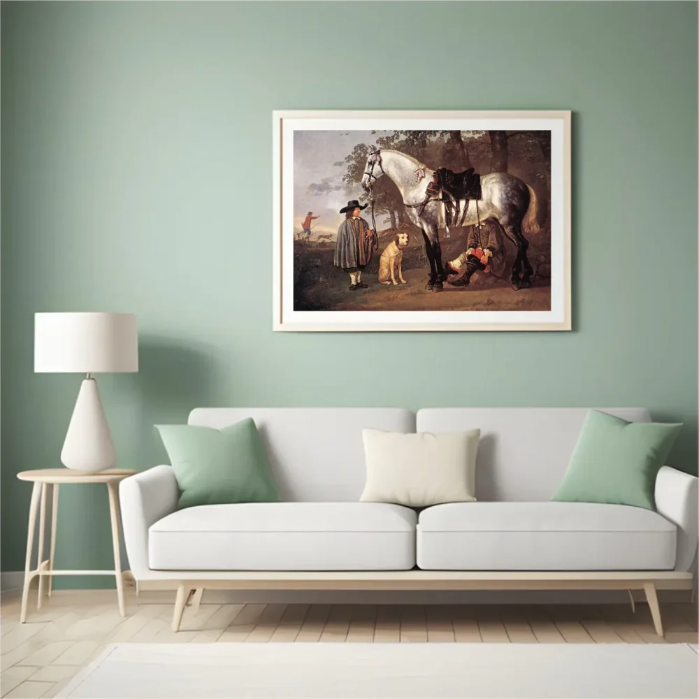 Pintar por números Caballo tordo en un paisaje – foto 4