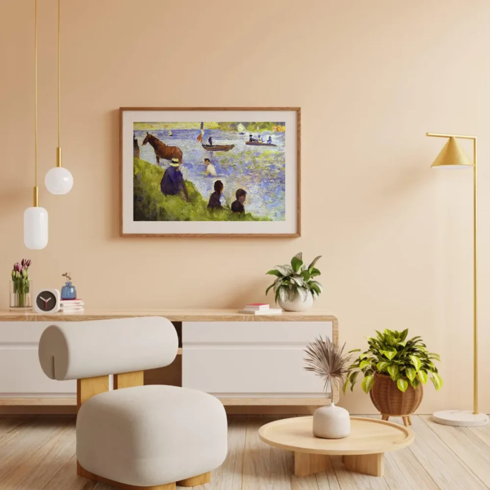 Pintar por números Caballo y barca, estudio para Bañistas en Asnières – foto 3