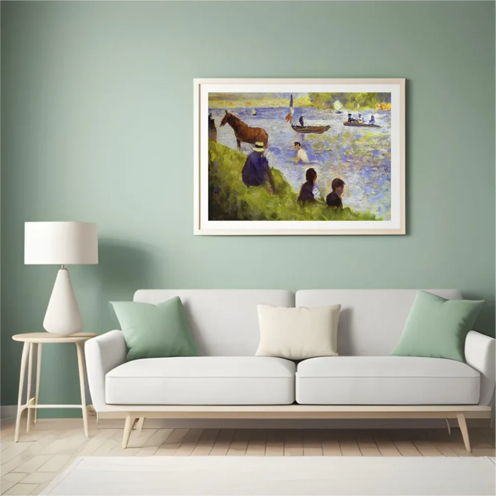 Pintar por números Caballo y barca, estudio para Bañistas en Asnières – foto 4