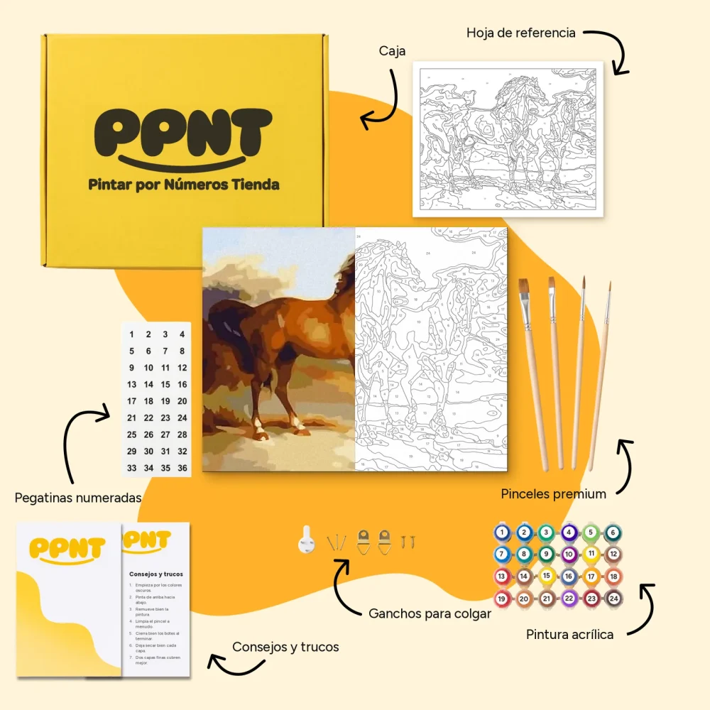 Pintar por Números - Caballos preciosos
