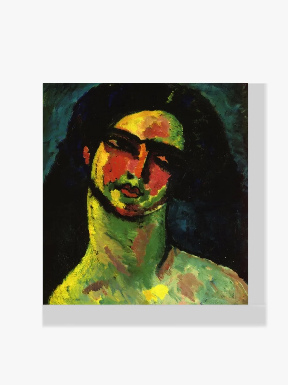 Pintar por números Cabeza de italiana con pelo negro, de frente