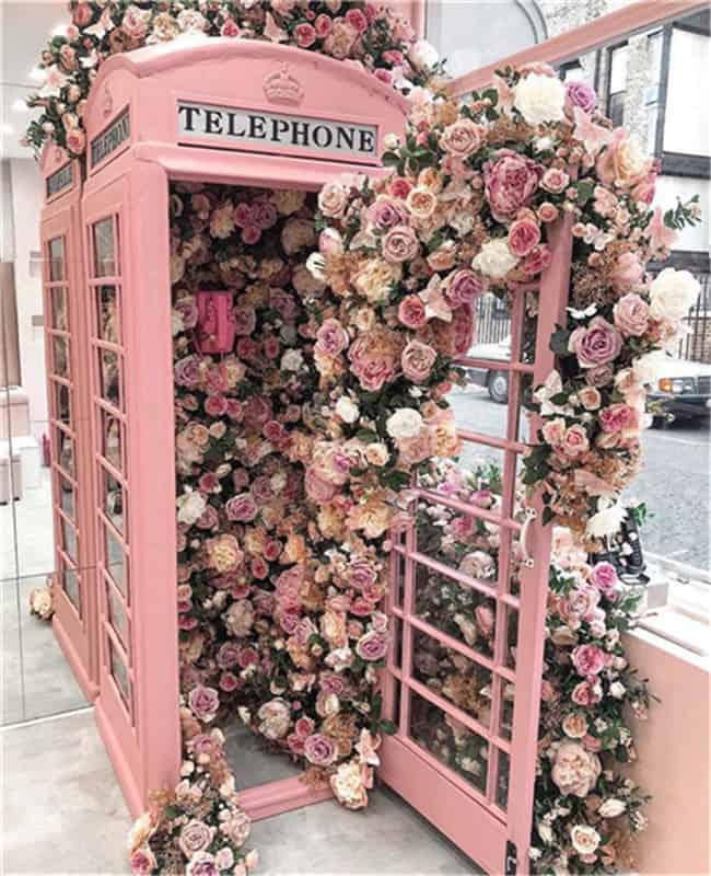 Pintar por números Cabina telefónica con flores – foto 2