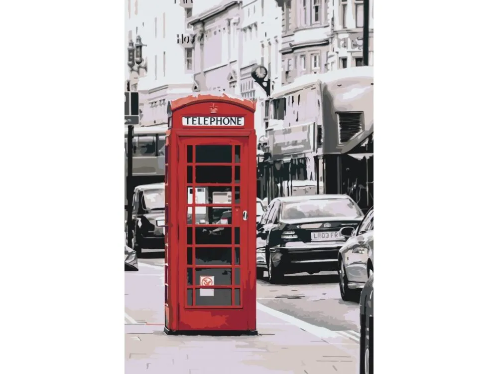 Pintar por números Cabina telefónica, Londres – foto 2