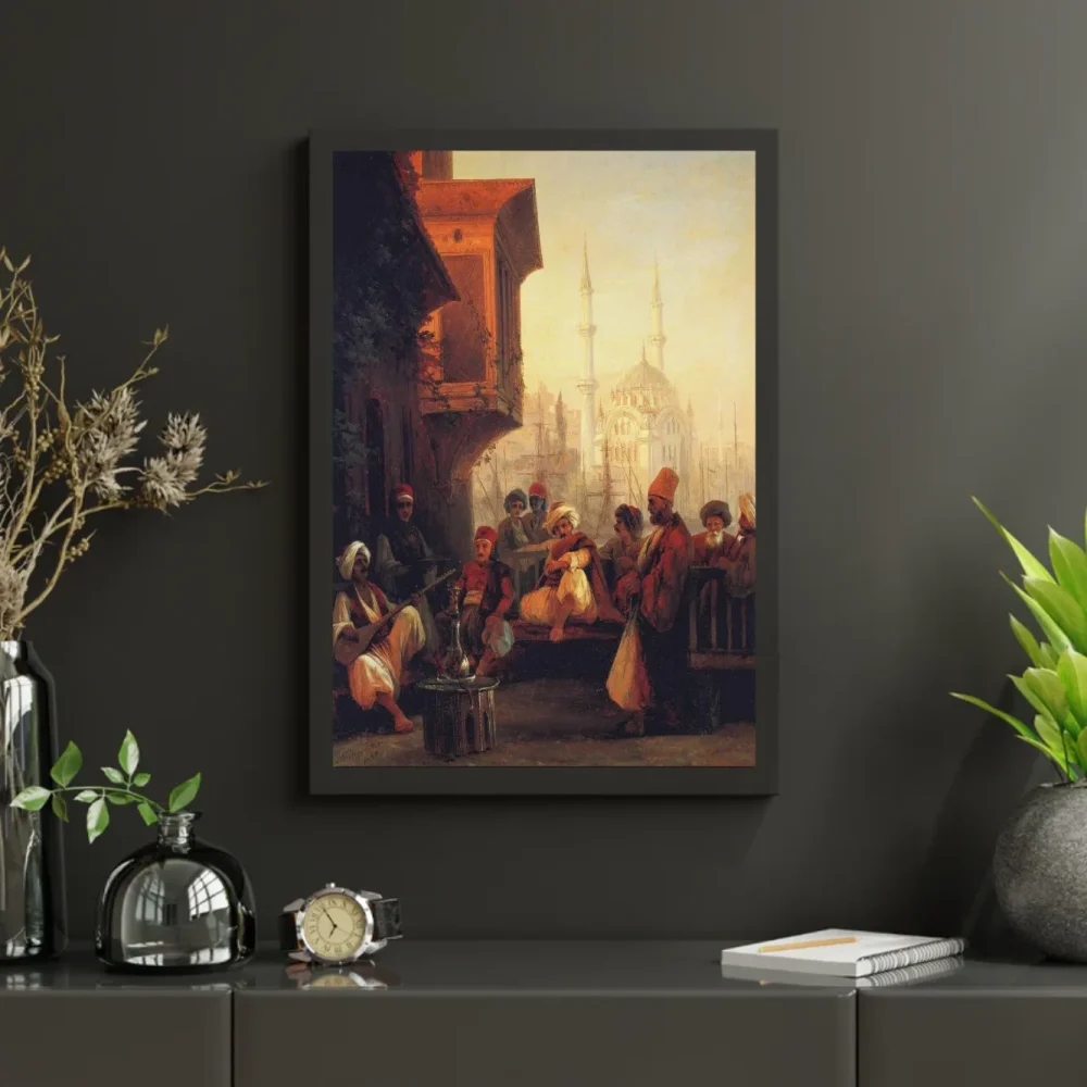 Pintar por números Café junto a la mezquita de Ortaköy, Constantinopla – foto 3