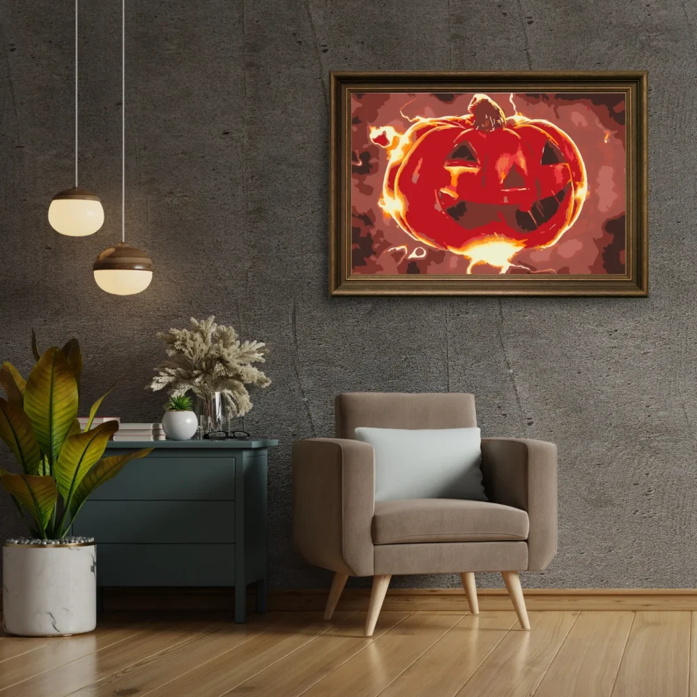 Pintar por números Calabaza de Halloween - Artistas célebres – foto 3