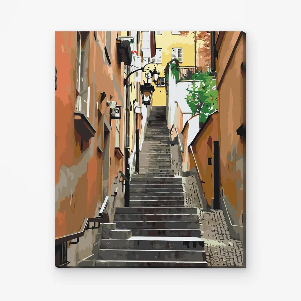 Pintar por Números - Callejón del casco antiguo de Varsovia