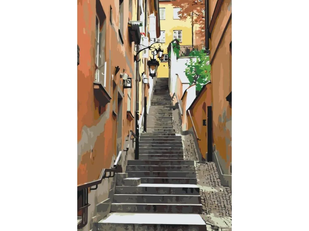 Pintar por números Callejón del casco antiguo de Varsovia – foto 2