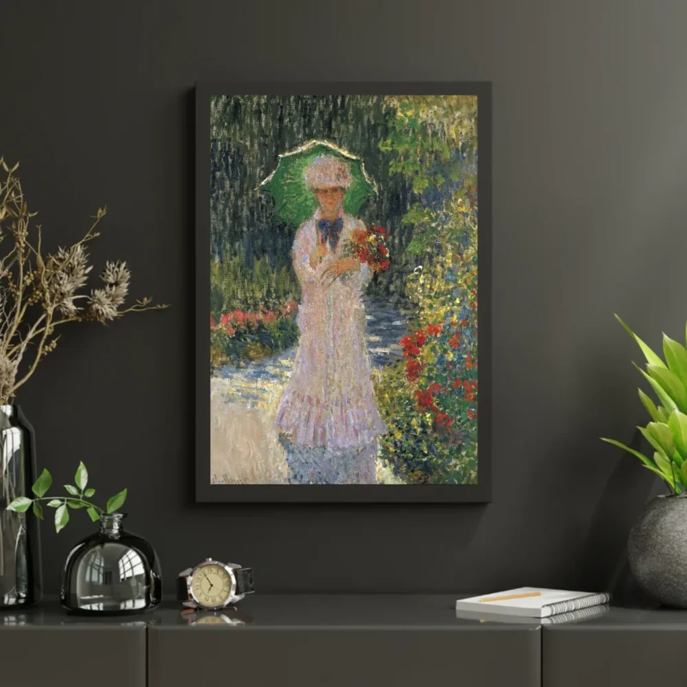 Pintar por números Camille con sombrilla verde – foto 3