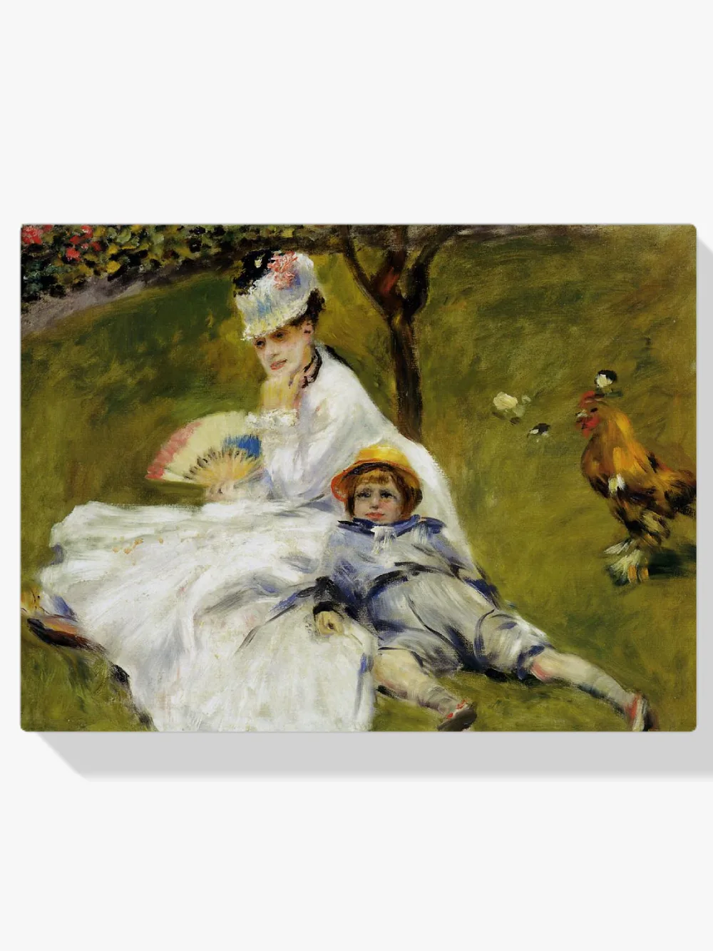 Pintar por números Camille Monet y su hijo Jean en el jardín de Argenteuil