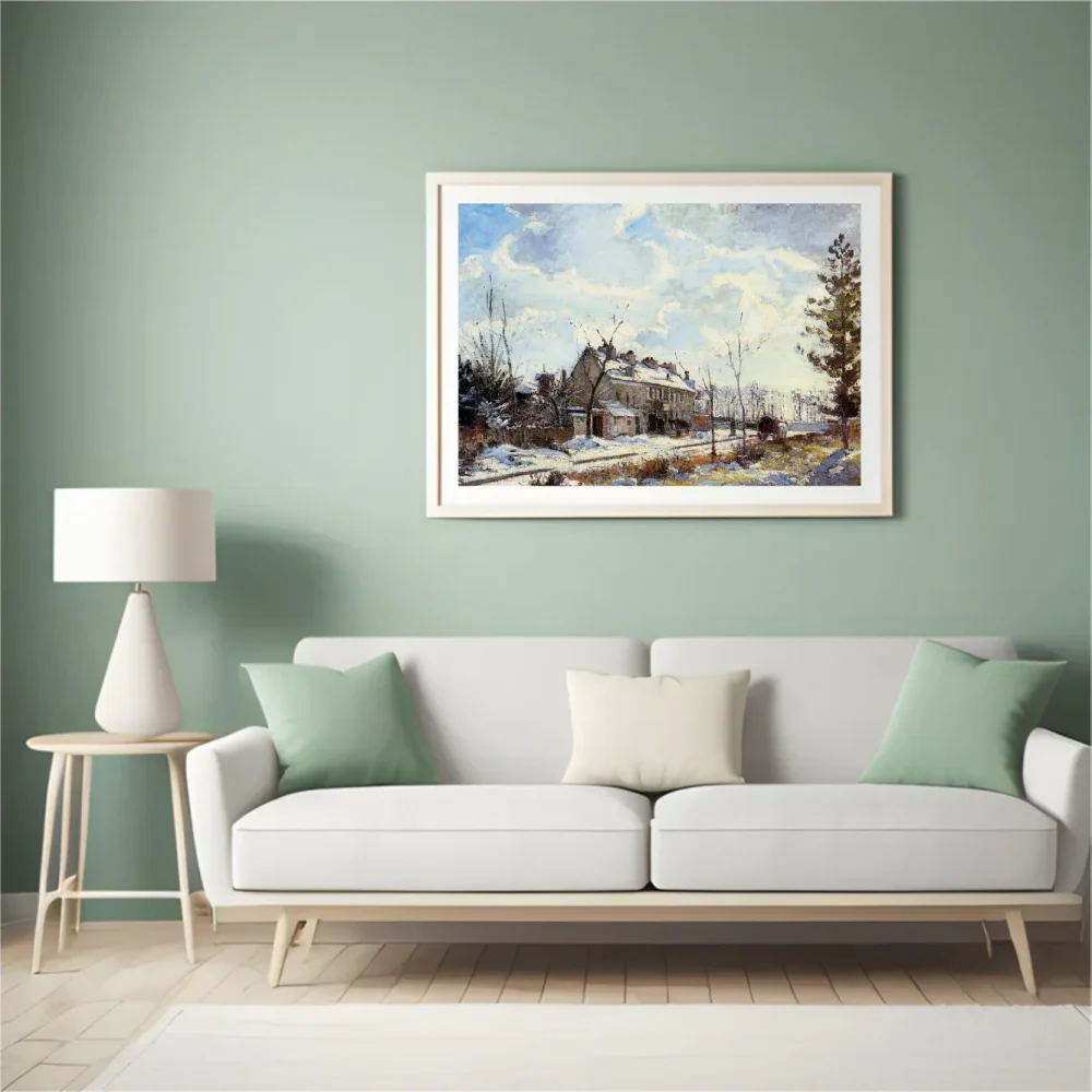 Pintar por números Camino de Louveciennes, efecto de nieve – foto 4