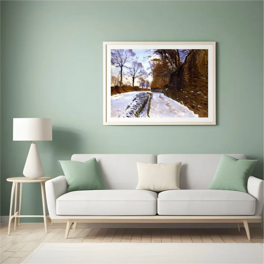 Pintar por números Camino rural en invierno – foto 4