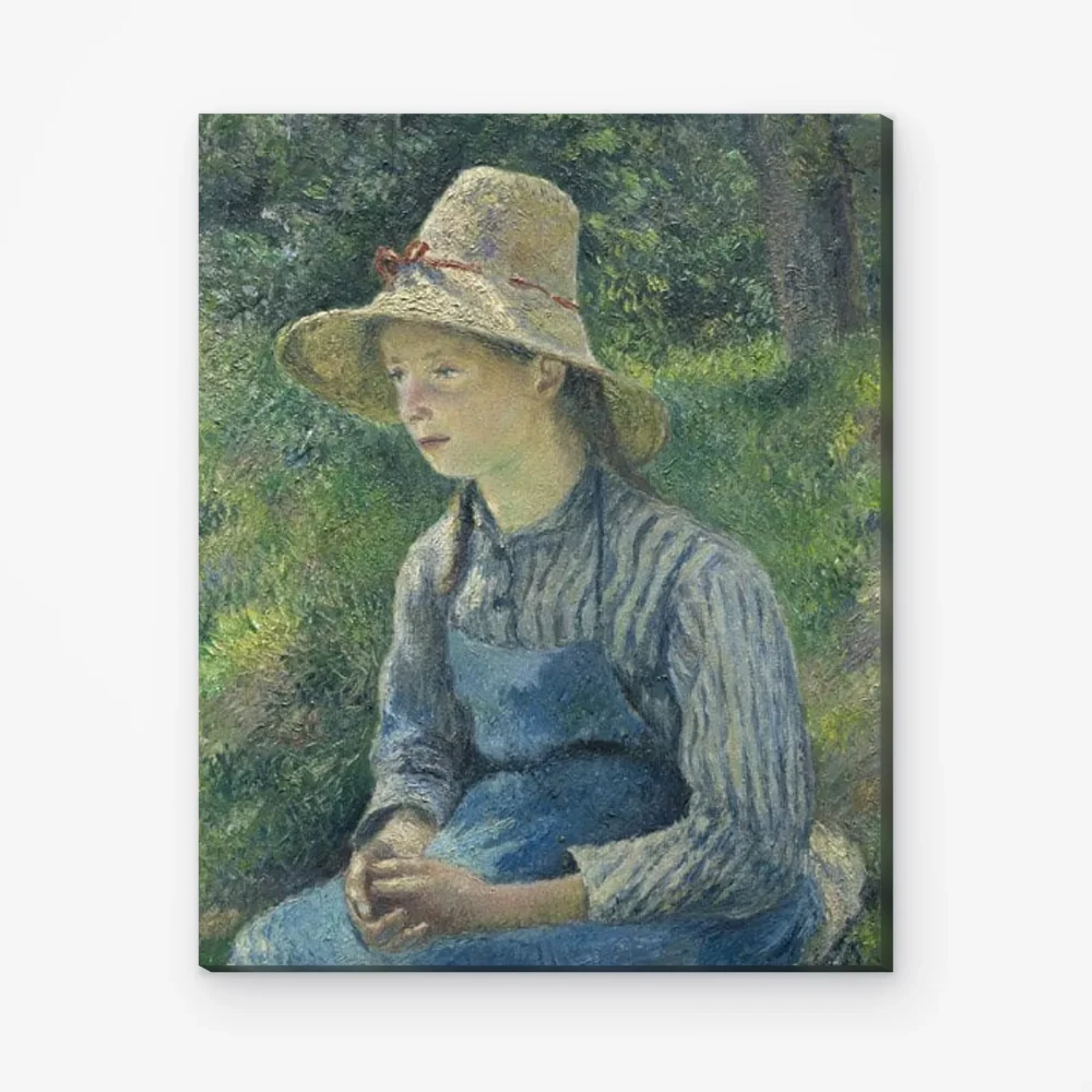 Pintar por Números - Campesina con sombrero de paja