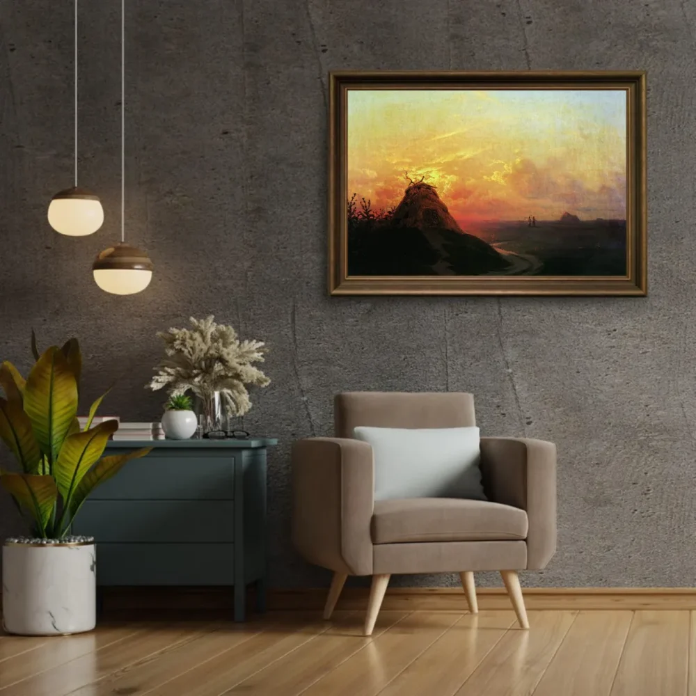 Pintar por números Campo al atardecer – foto 2