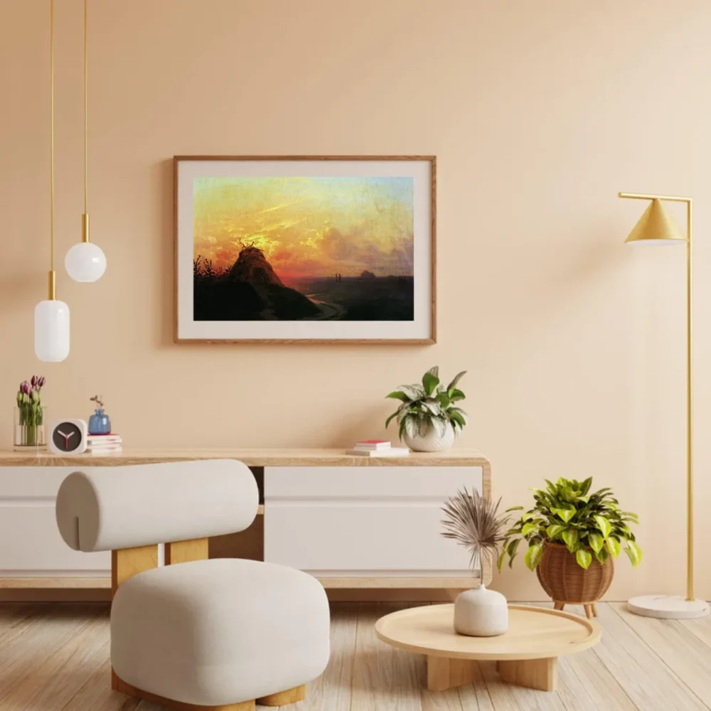 Pintar por números Campo al atardecer – foto 3