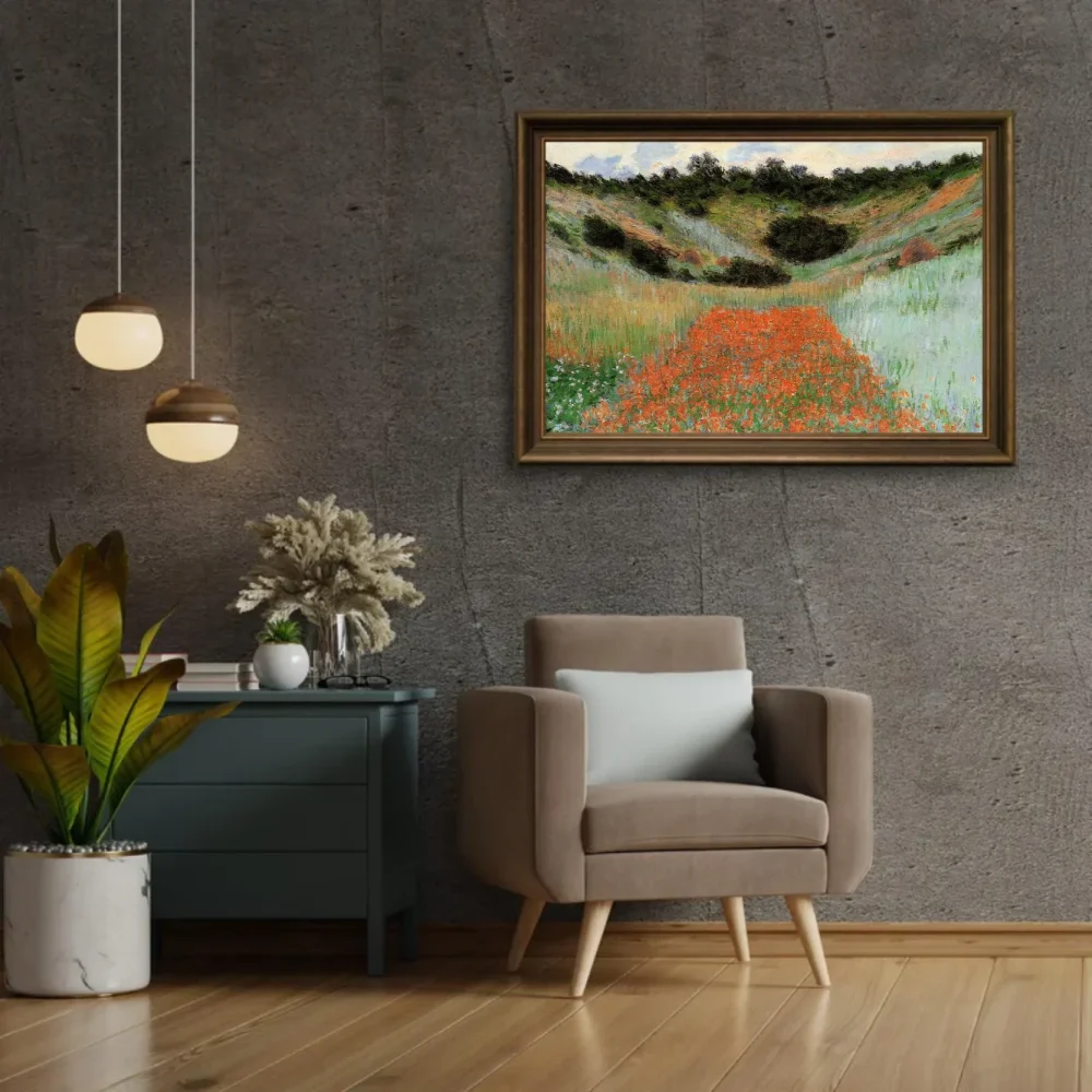 Pintar por números Campo de amapolas en una hondonada cerca de Giverny – foto 2