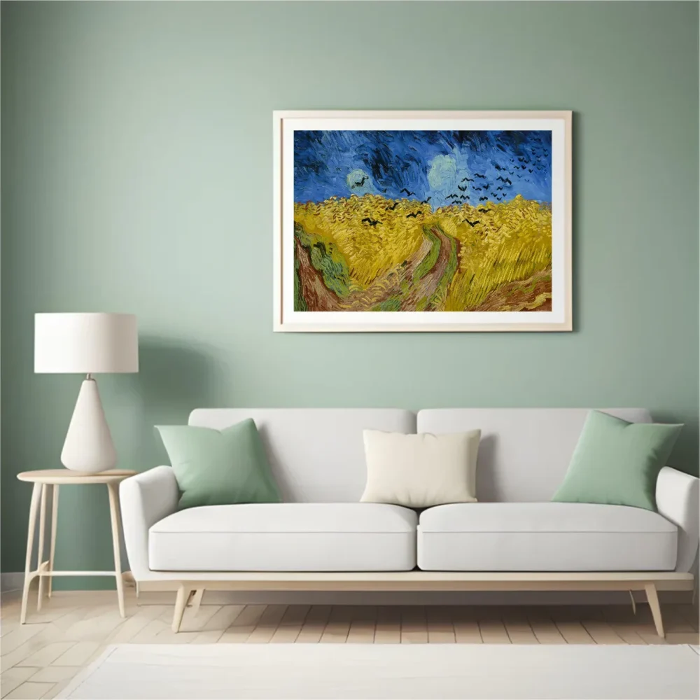 Pintar por números Campo de trigo con cuervos – foto 4