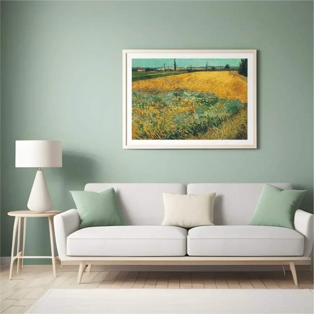 Pintar por números Campo de trigo con los Alpilles al fondo – foto 4