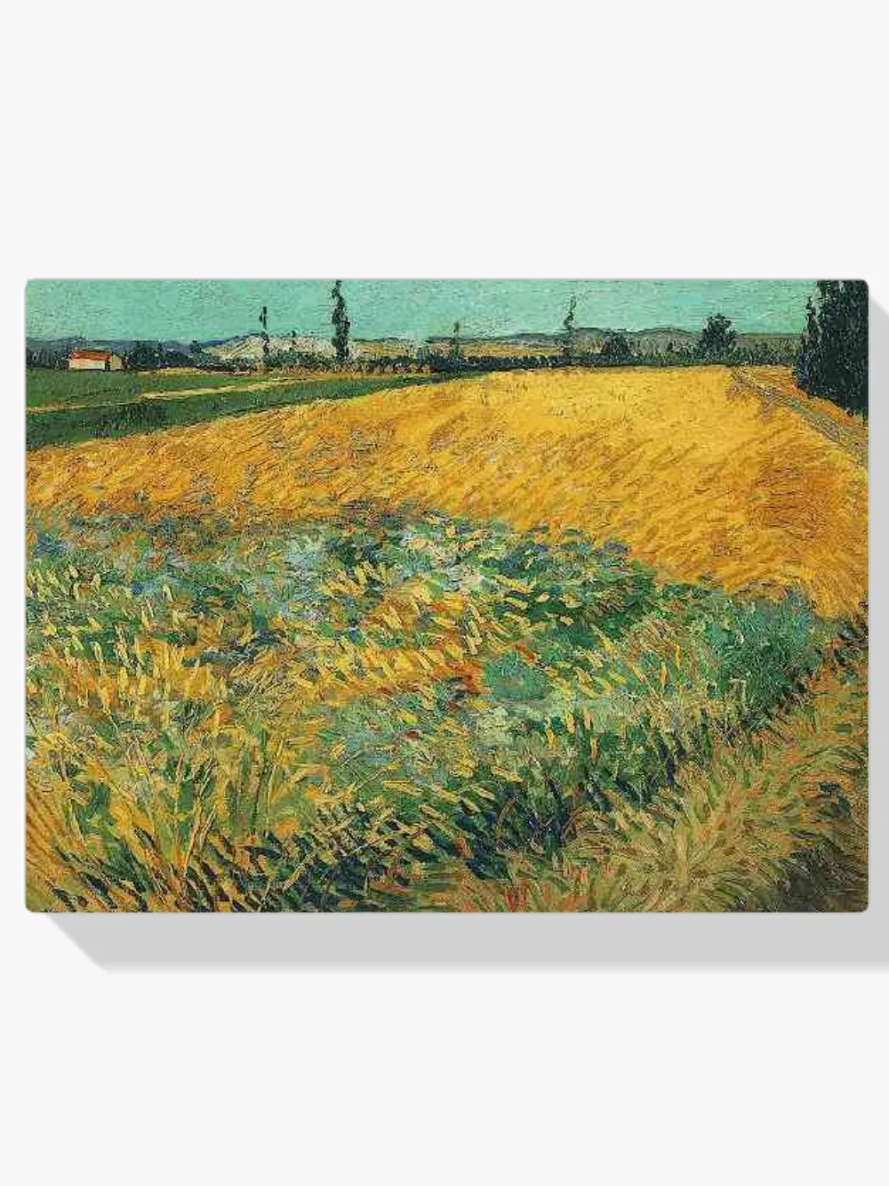Pintar por números Campo de trigo con los Alpilles al fondo