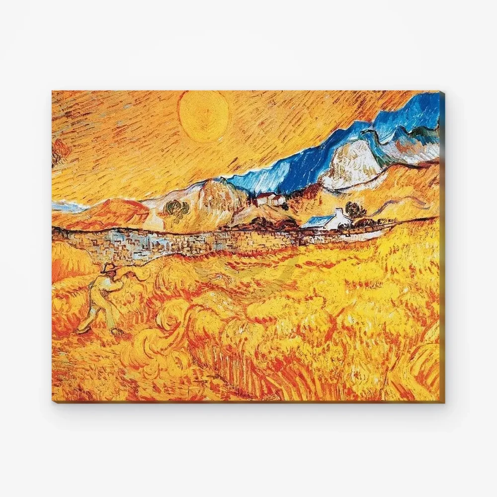 Pintar por Números - Campo de trigo con segadora