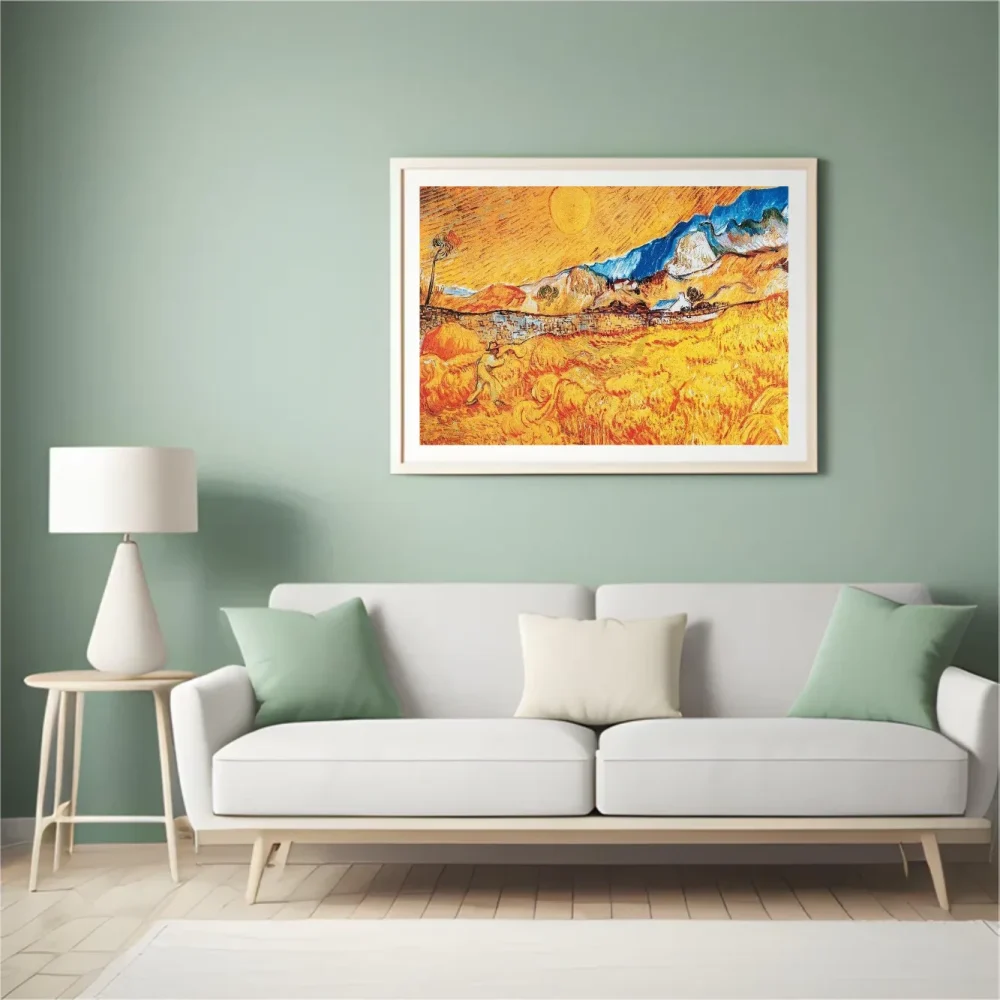 Pintar por números Campo de trigo con segadora – foto 4