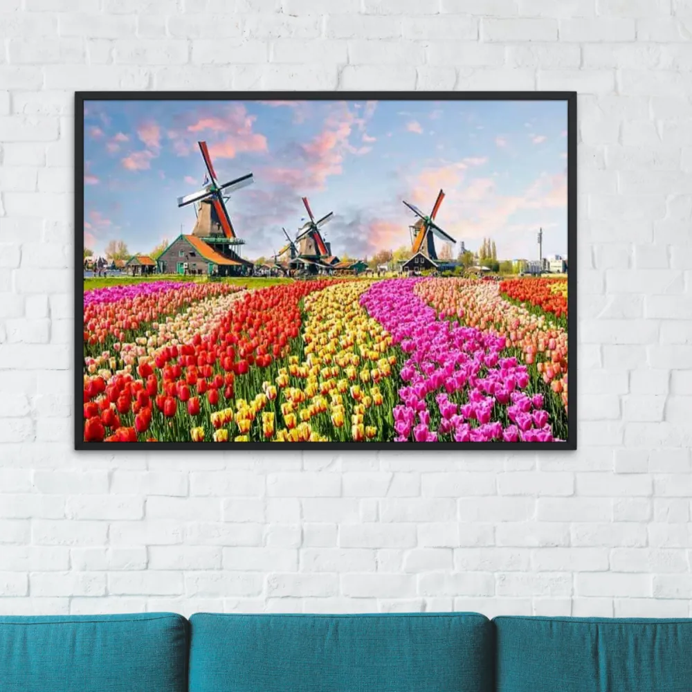 Pintar por números Campo de tulipanes – foto 2
