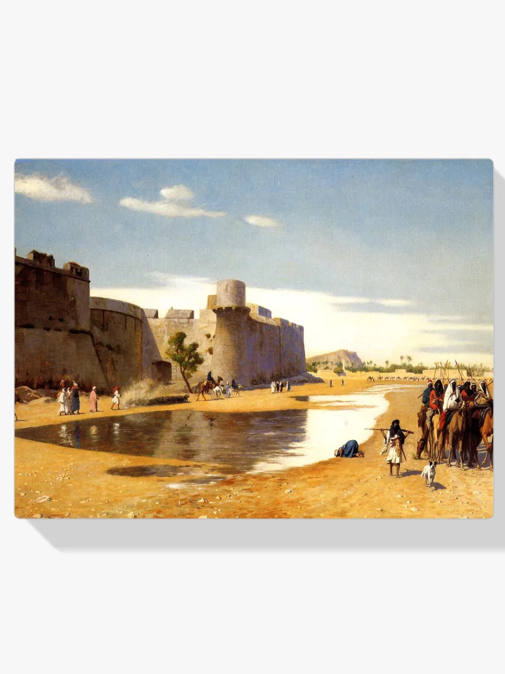 Pintar por números Caravana árabe ante una ciudad fortificada, Egipto