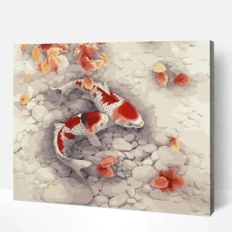 Pintar por números Carpas koi nadando