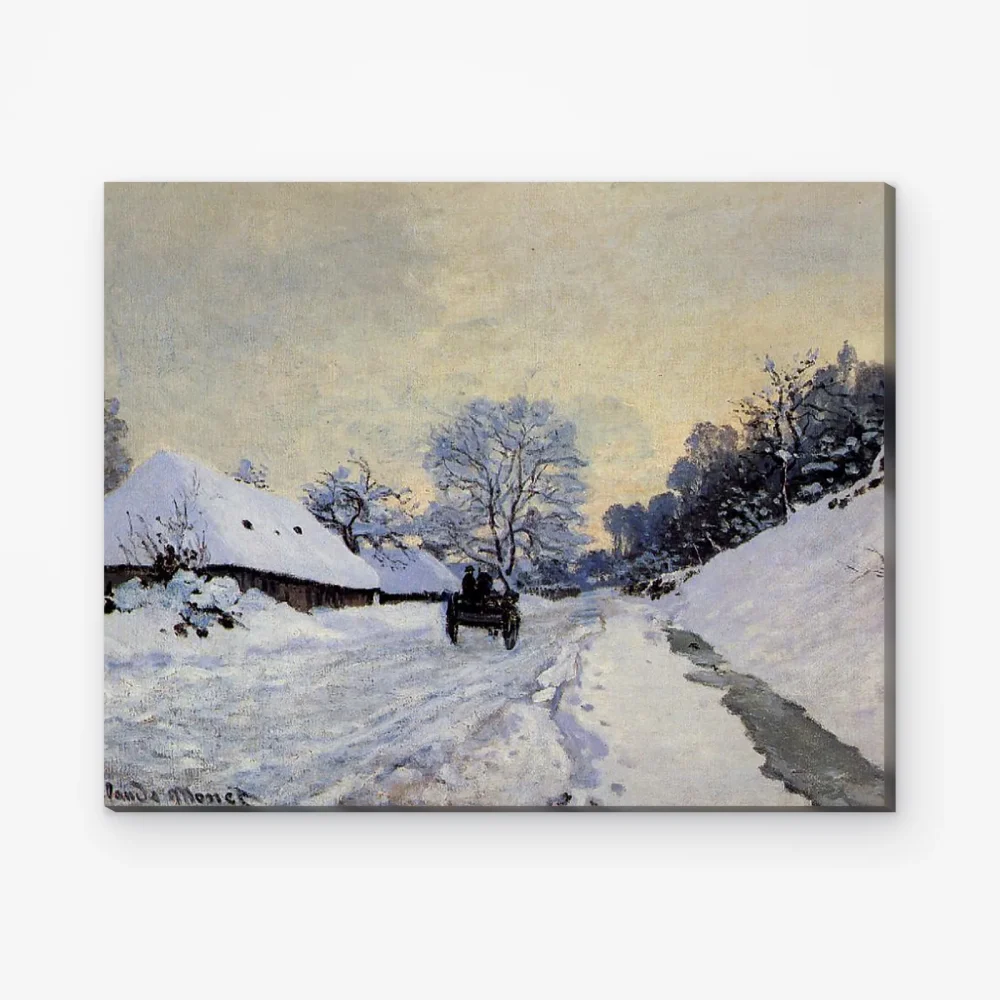 Pintar por Números - Carreta en un camino nevado en Saint-Siméon