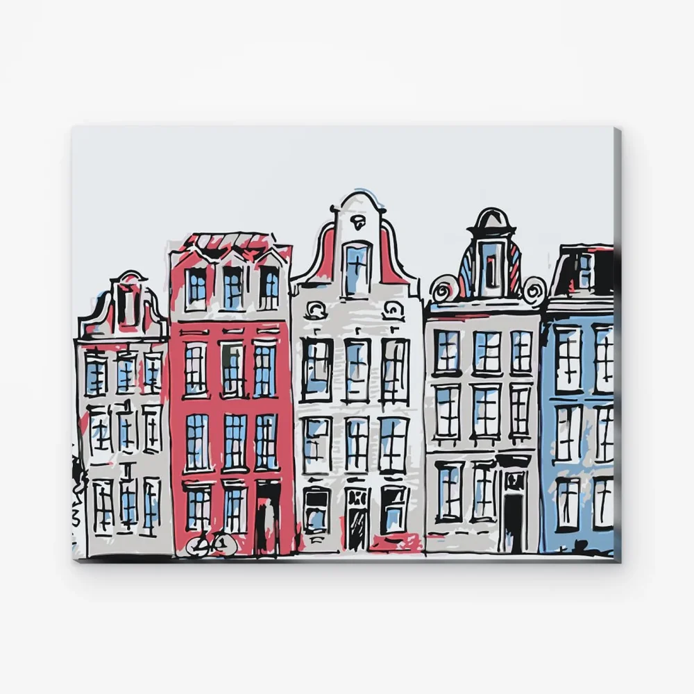 Pintar por Números - Casas de Ámsterdam