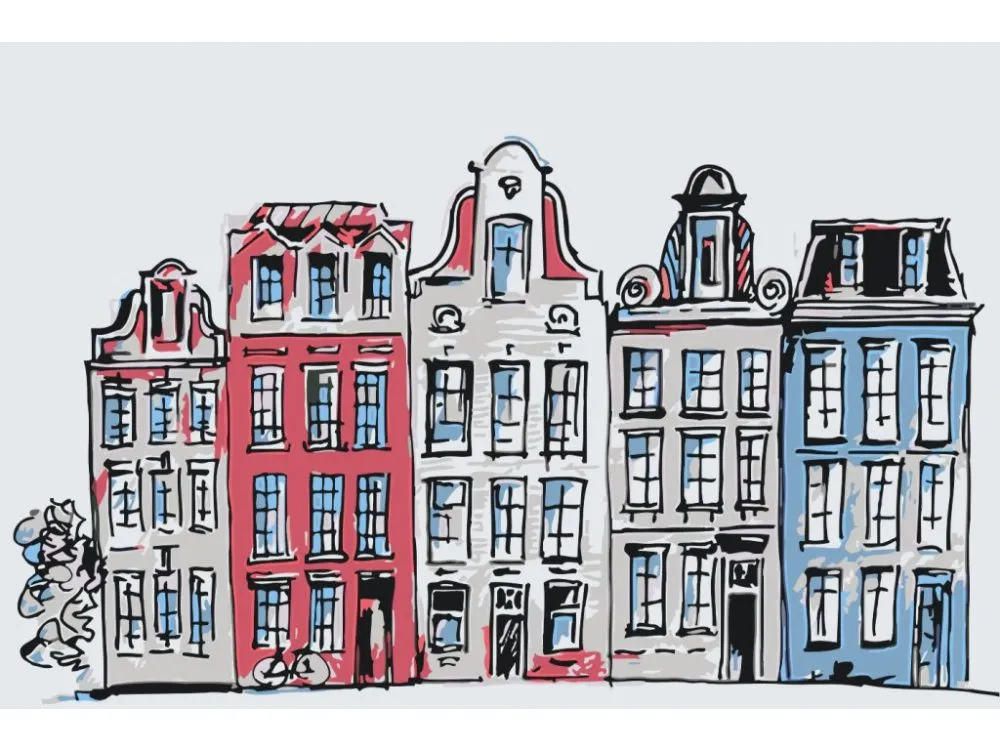 Pintar por números Casas de Ámsterdam – foto 2